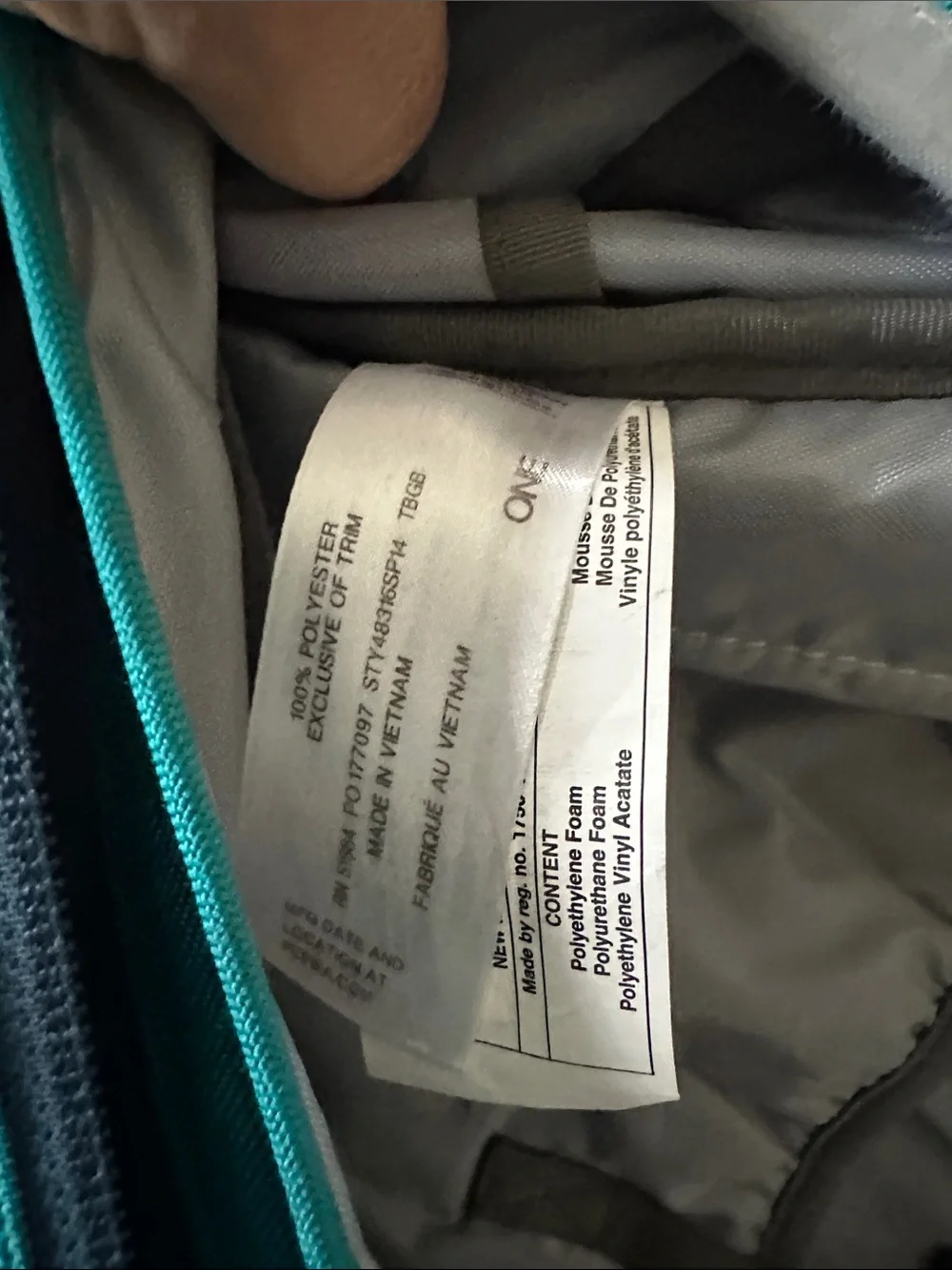 Patagonia Mini Mass Teal and Gray Messenger Bag